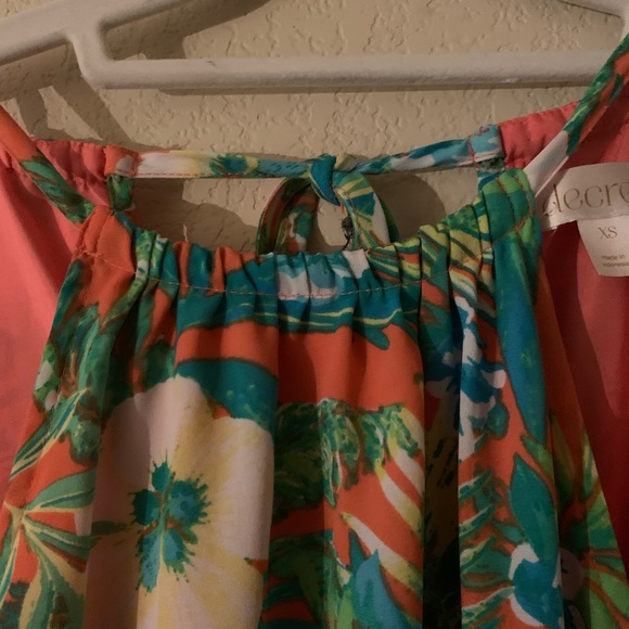 Sundress/ tropical  by Decree XS, front leg splits worn once. - Picture 7 of 14